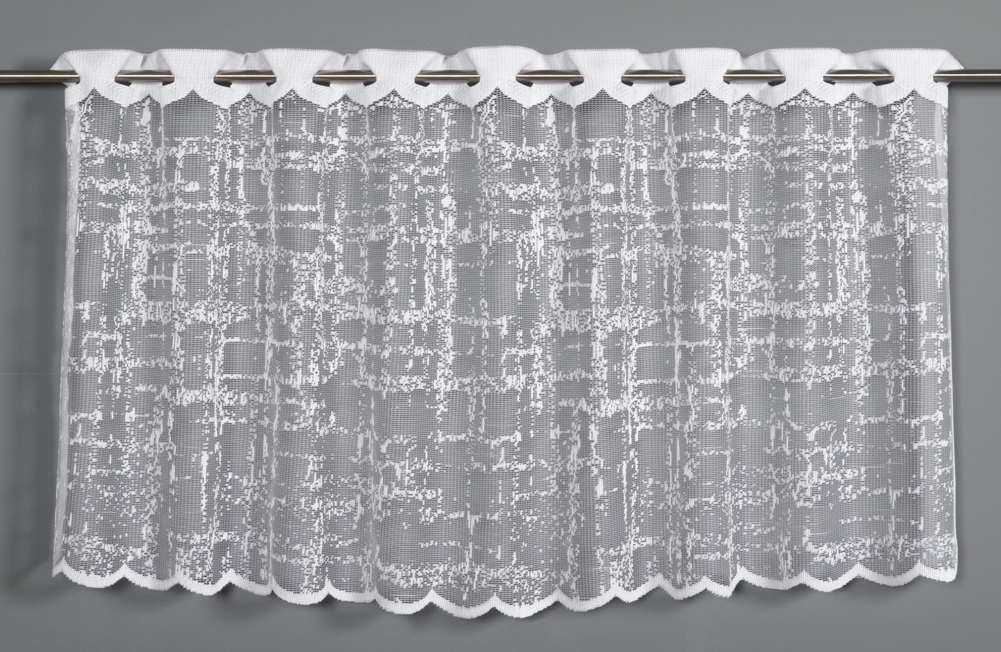 Gardinia Bistro Curtain Effect Jacquard White 140 x 60 cm