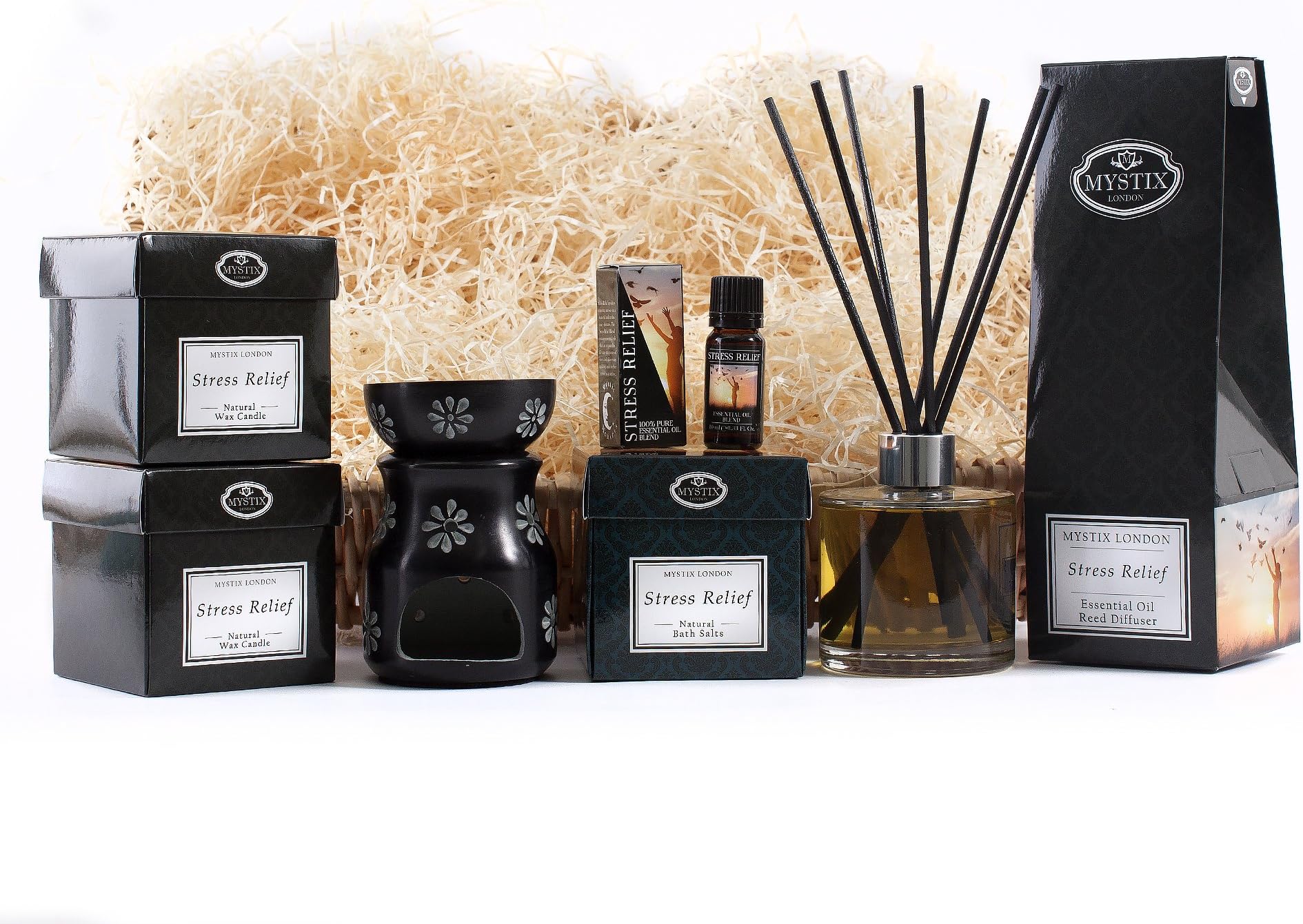 Mystic Moments Stress Relief Aromatherapy Hamper Premium, Multicoloured, One Size