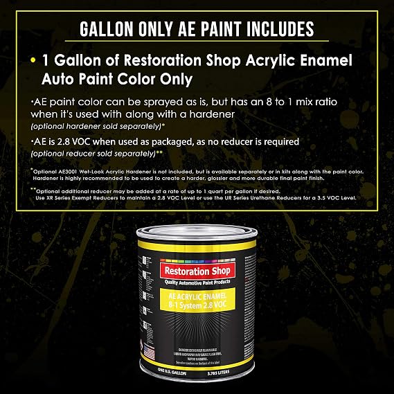 Restoration Shop Fire Red Pearl Acrylic Enamel Auto Paint - Gallon