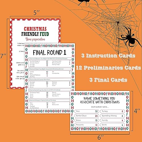 Miniatura 2 de Zhminz Juego de feud amigable para Navidad, juegos de fiesta de Navidad, juegos de trivia, juego de pelea para adultos, juegos de rompehielos de