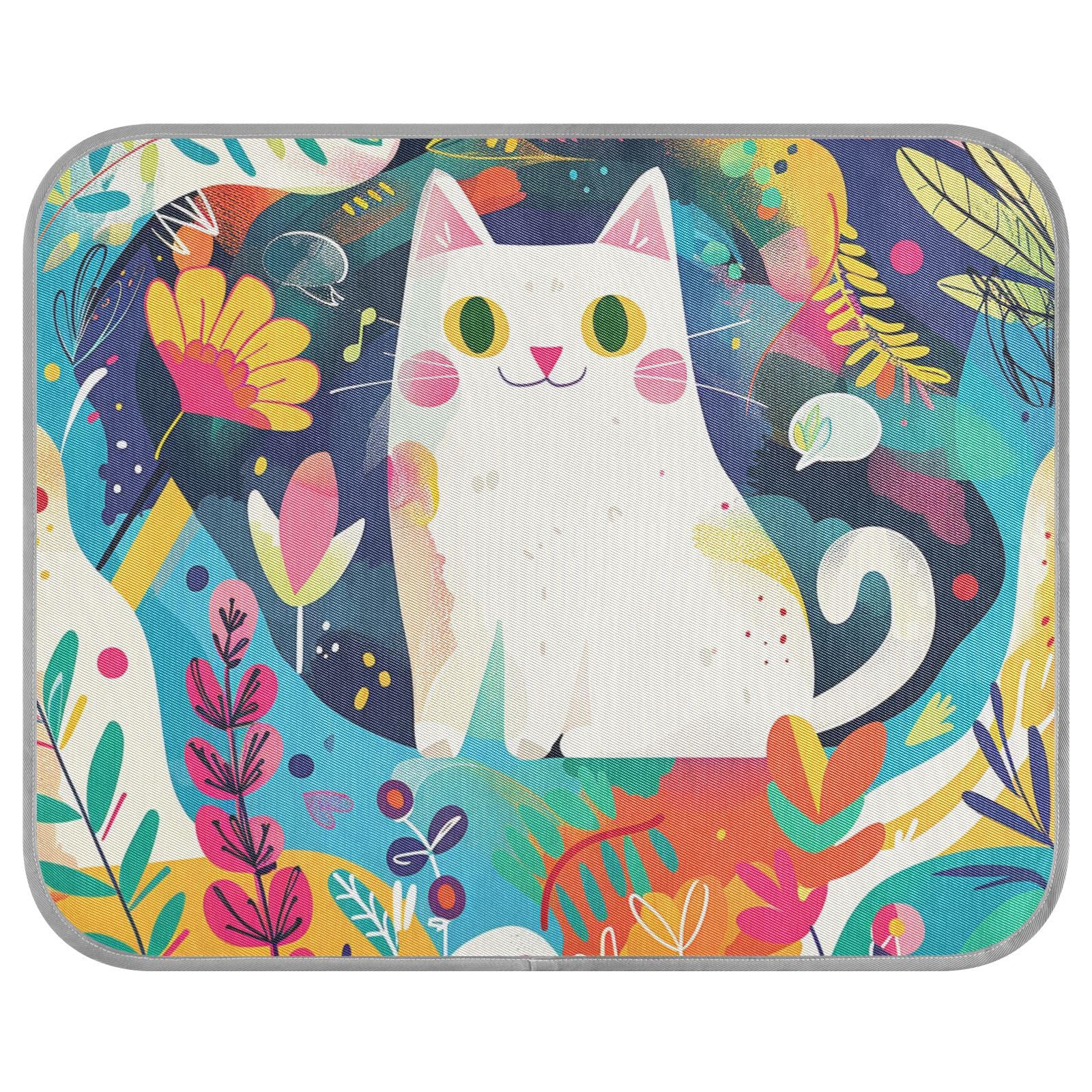 siphylline Cat in Garden Summer Outdoor Dog Cooling mat Self Cooling cat Bed for Bunny Cats Outdoor Mantas frías para Perros S