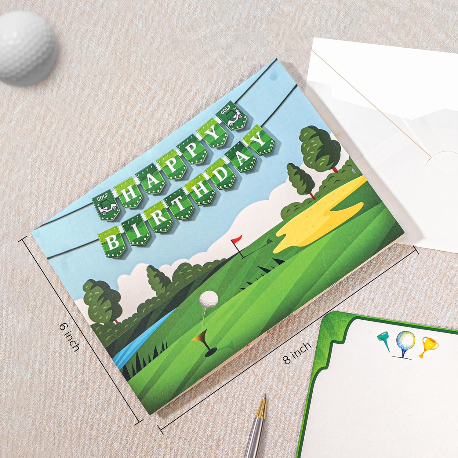 Golf Birthday Card - 3D Personalized, Funny, Handmade Birthday Card for Dad - Father's Day Pop Up Card for Golfers, Pap, Boss, Grandpa, Golf Men Husband from Daughter, Wife - Image 7