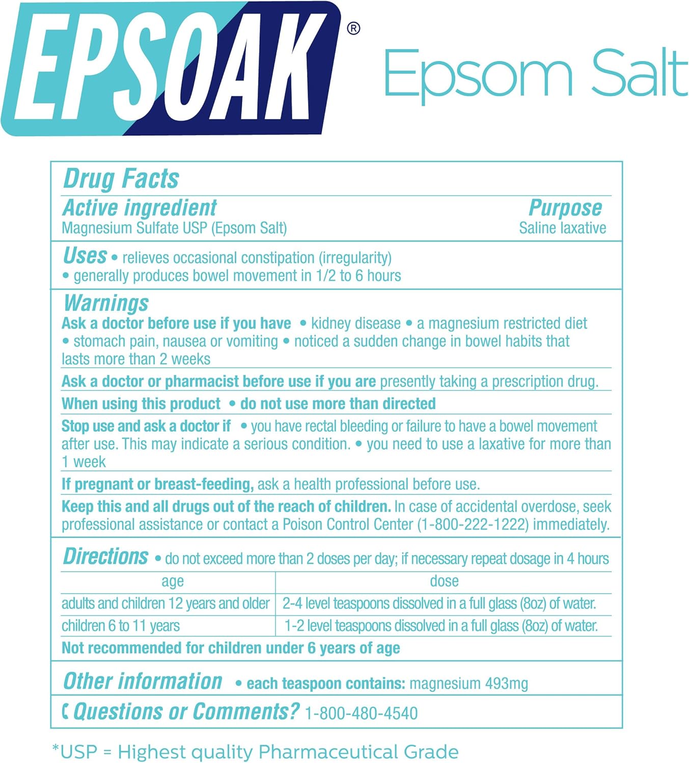 Epsoak Epsom Salt 38 lb. Magnesium Sulfate USP. (Qty. 2 x 19lb. Bags) Resealable Epsom Salt Bulk Bags Unscented, Made in The USA, Cruelty-Free Certified - Image 8