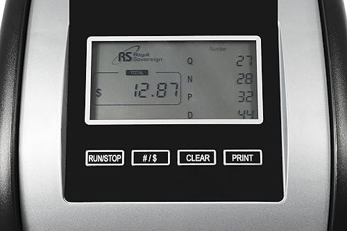Vista 11 de Royal Sovereign Contador/clasificador eléctrico de monedas de 4 filas con tecnología patentada antiatascos y pantalla de conteo digital (FS-44N)