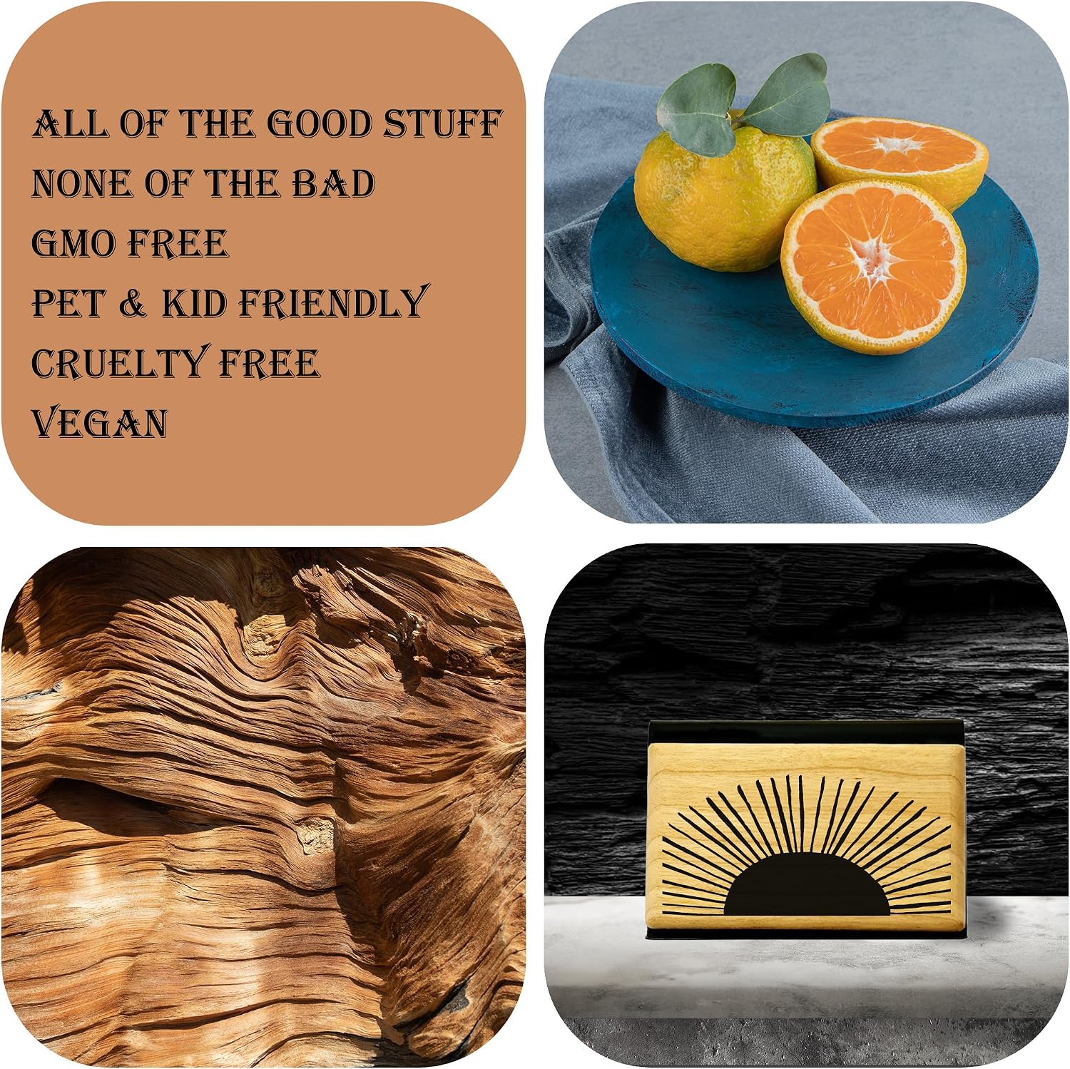 Mancheng-zi Boho Sunshine Wood Air Freshener Car, Sun Sunshine Air Freshener for Cars Citrus Scents, Boho Car Odor Eliminator Interior Visor Accessories Gift image 4