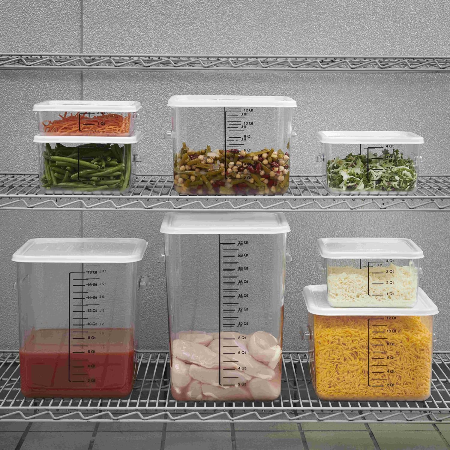 Rubbermaid Commercial Products, Space Saving Square Food Storage Container, 4 Quart, Clear, for Kitchen/Sous Vide/Meal Prep - Image 7