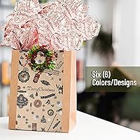 Vista 5 de Papel de seda y papel kraft con diseños de Navidad