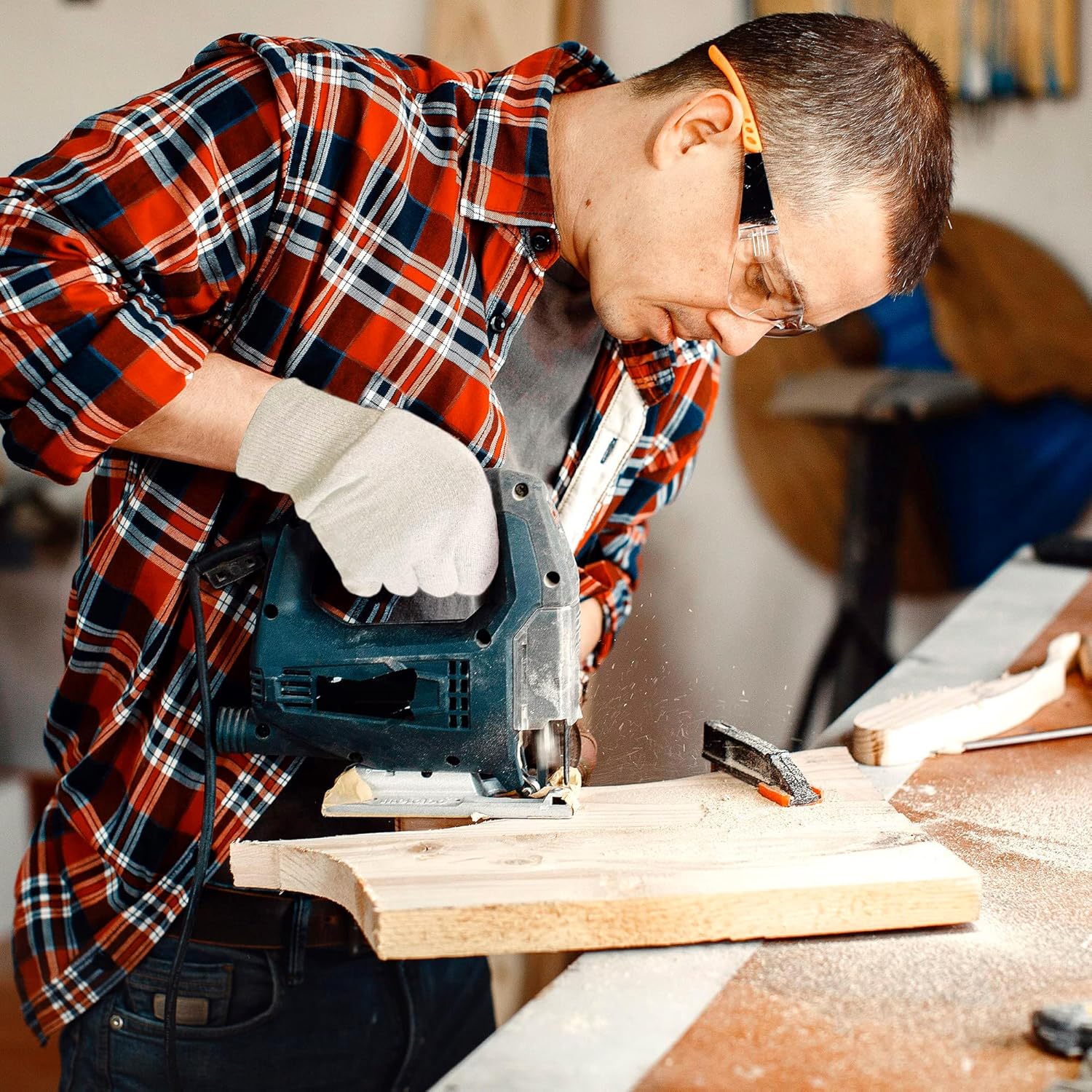 Jersey Gloves. Polyester and Cotton Jersey Work Gloves with Open Cuff. Machine Washable Cotton Gardening Gifts - Image 7