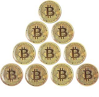HODL 21 Bitcoin Golf Ball Markers Value Pack of 10 - Works with Most Hat Magnetic Clips and Divot Repair Tools Men and Women Golf Gift Accessories - Bulk Lot of 10 Bitcoin Ball Markers