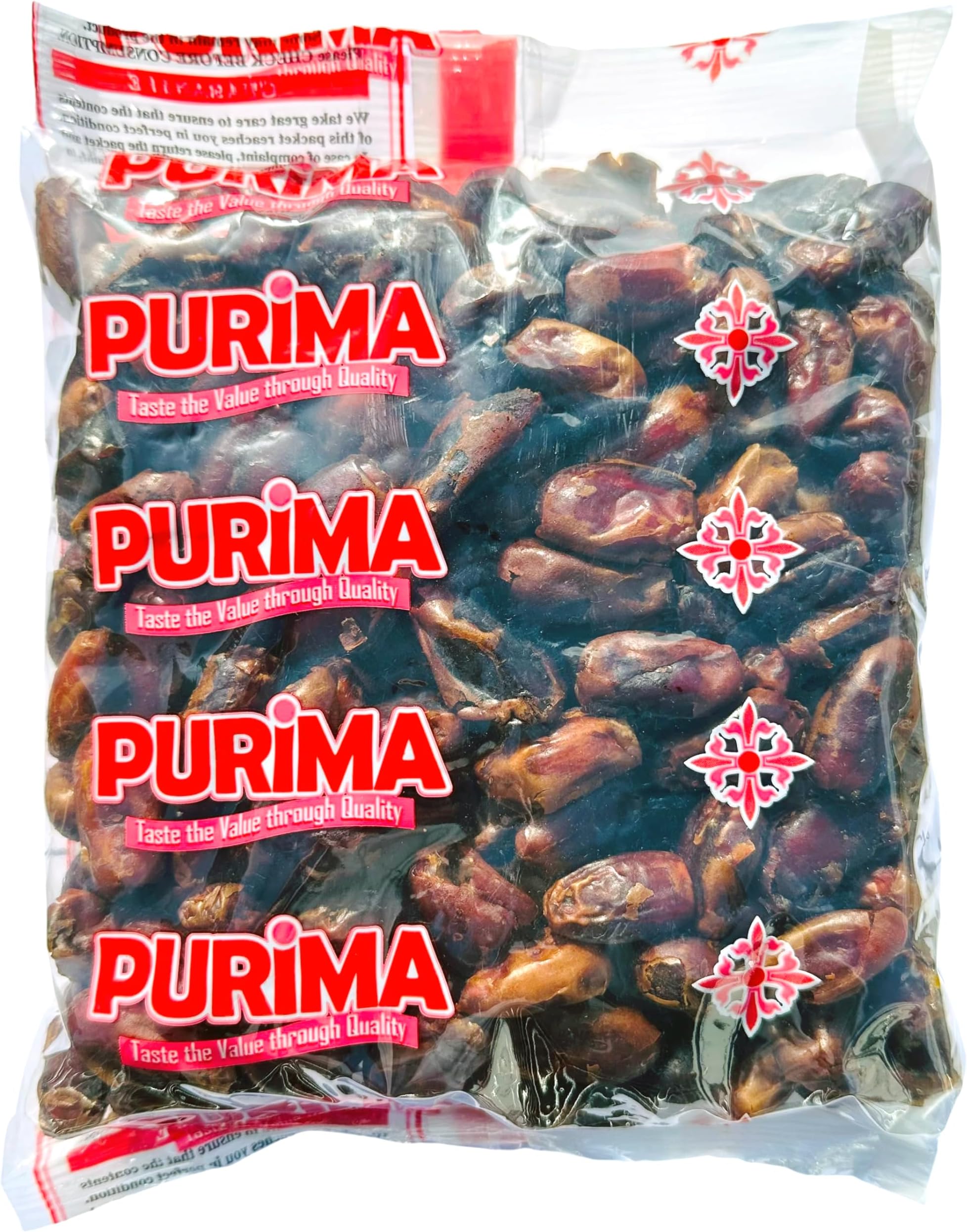 Pitted Dates 1Kg โ Natural Raw Dried No Added Sugar Whole Sun Dry Sweet Fruit Dehydrated Unsweetened - Bulk Ready to Eat - Edible for Human - Snack Baking Cooking (Packaging May Vary) PURIMA
