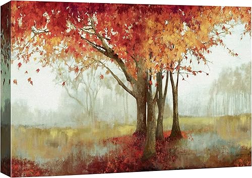 SIGNFORD Lienzo decorativo para pared de sala de estar, dormitorio, hogar, obras de arte, bosque abstracto, listo para colgar, 16 x 24 pulgadas