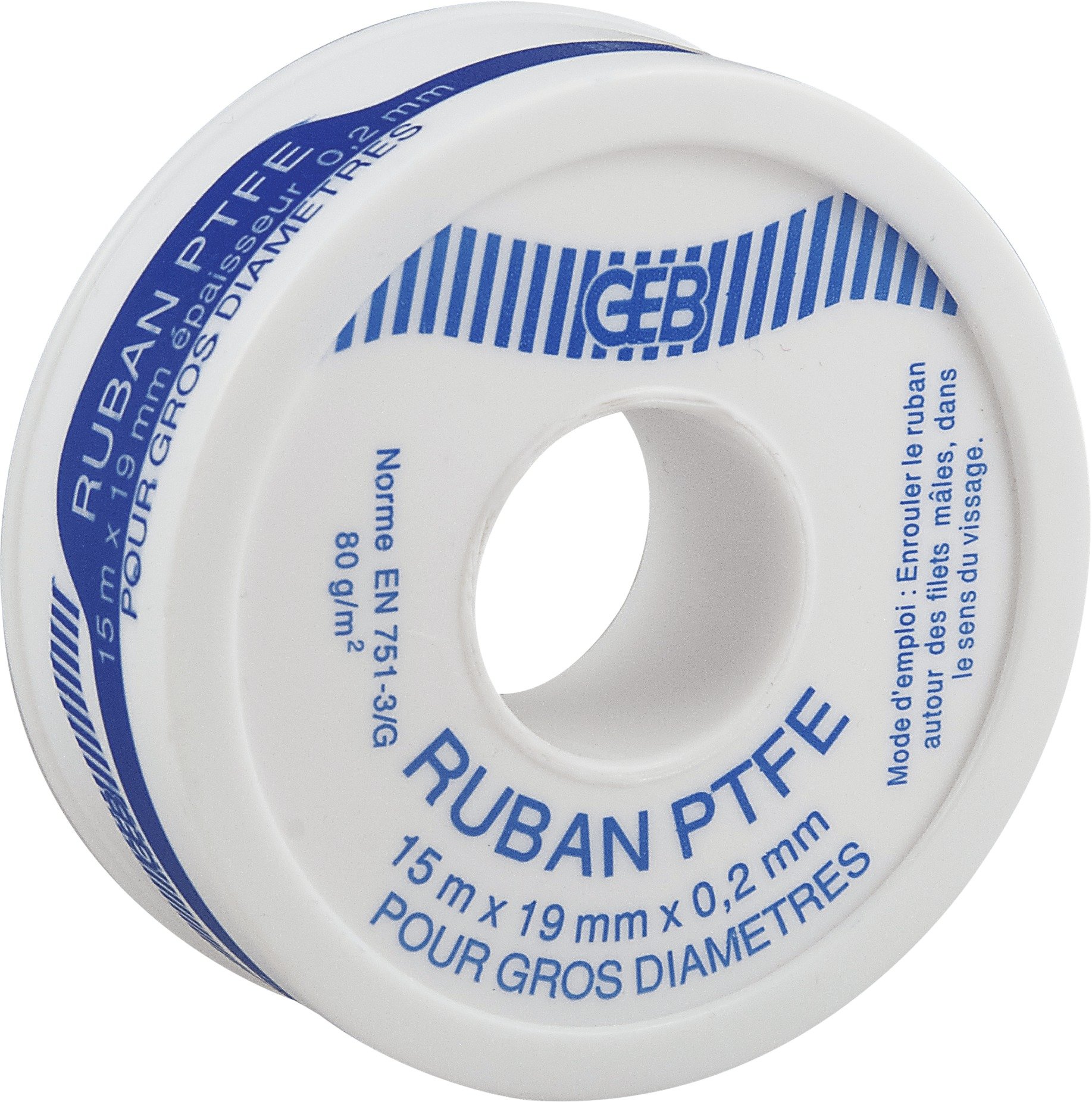 GEB SAS Ruban PTFE gros diamètre Ruban PTFE gros diamètre