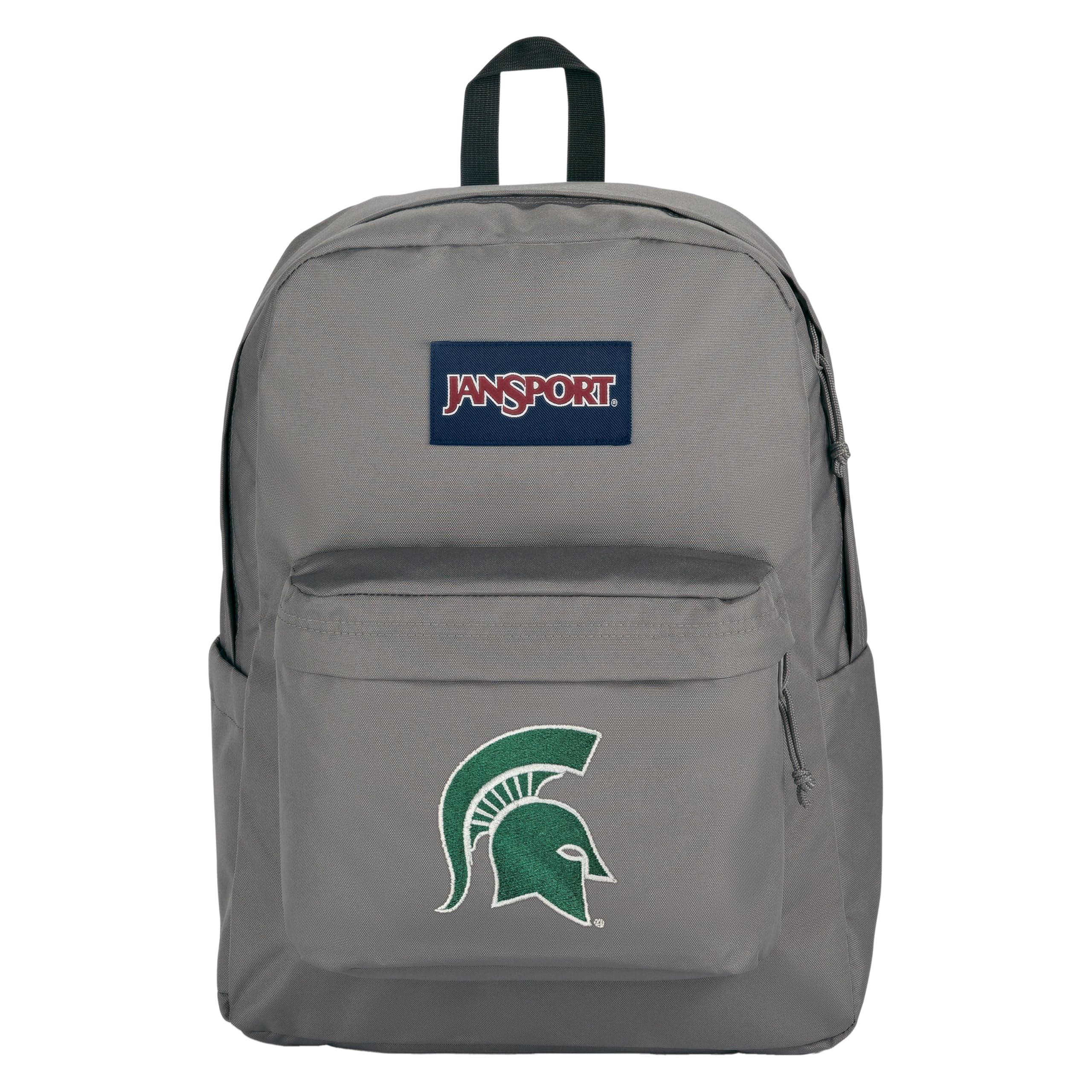 JanSport NCAA Officially Licensed Backpack, Michigan State, Superbreak Plus with Padded 15'' Laptop Sleeve, Spacious Computer Bag for Men &amp; Women, Durable Daypack with Bottle Pocket, Graphite Grey