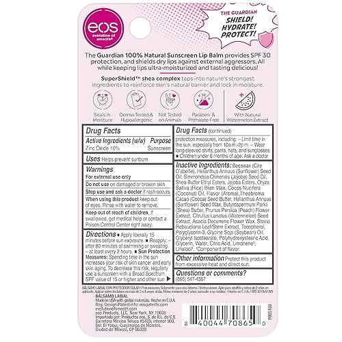 Miniatura 7 de eos Sun Protect - Sandía  Bálsamo labial SPF con protección SPF 30 y resistente al agua  Cuidado de labios para nutrir los labios secos  Sin gluten
