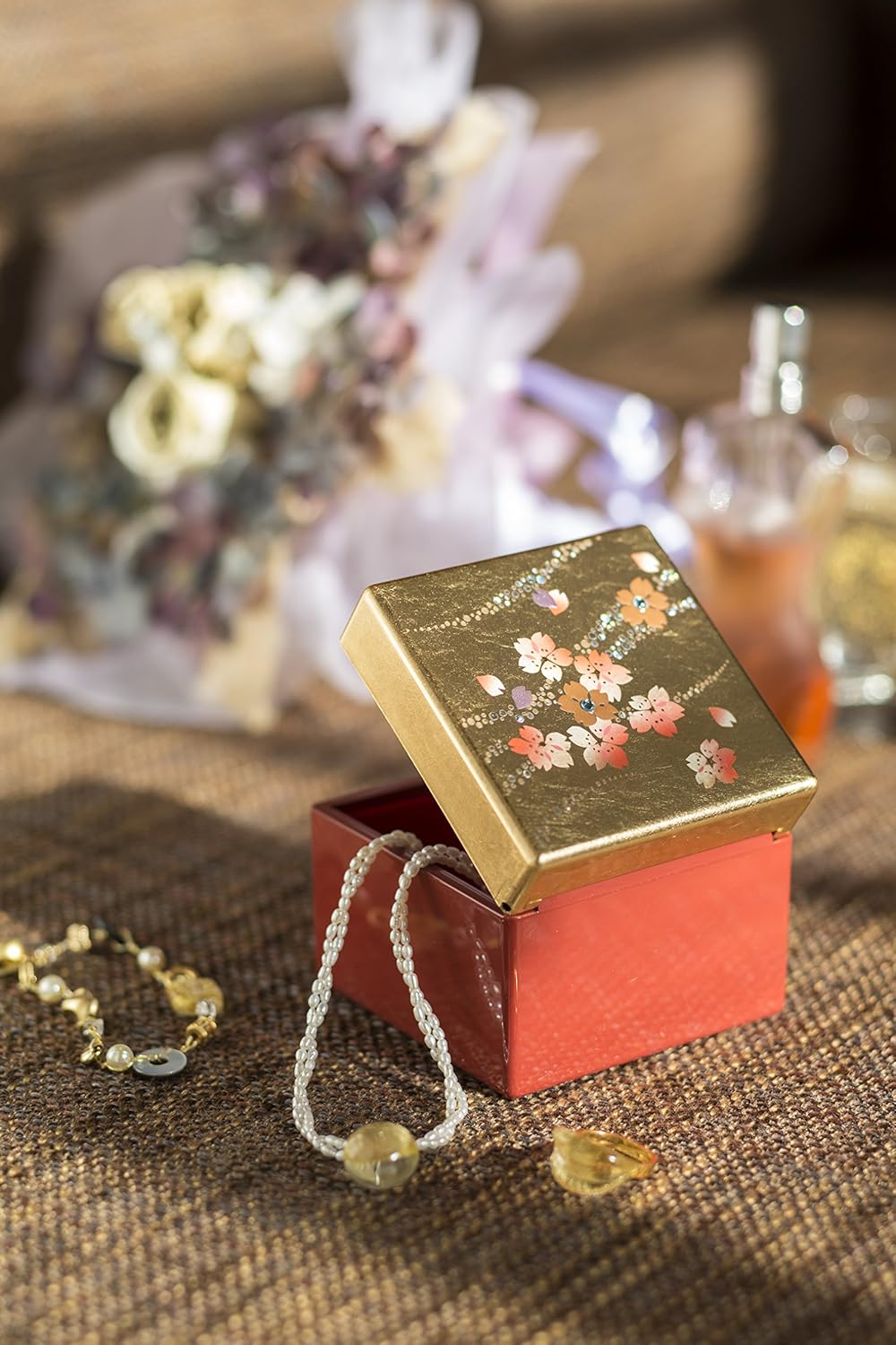 Foil Ichi A135-02003 Mirror, Gold, 2.8 x 2.8 x 0.2 inches (70 x 70 x 5 mm), Sparkling, Mini Compact