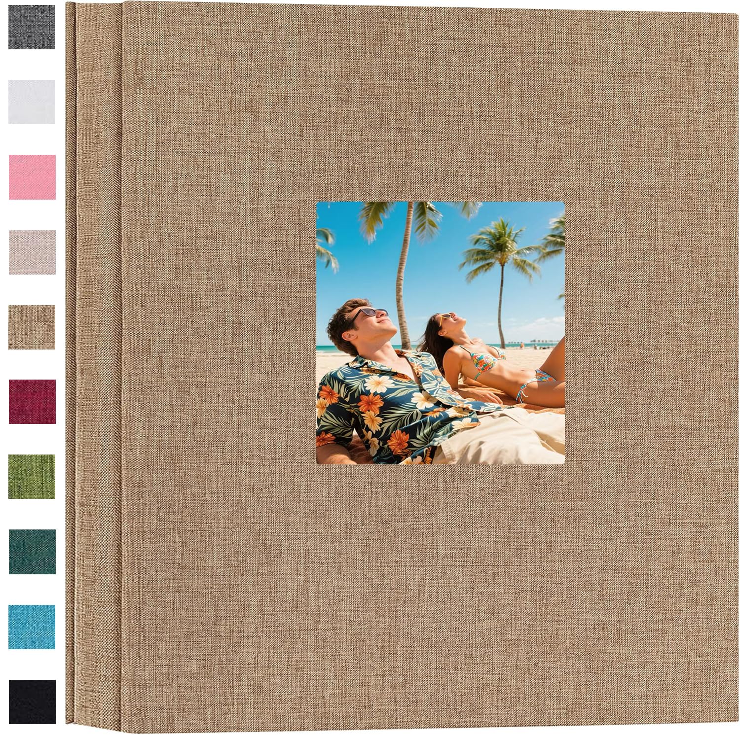 Ponping Linen Hardcover Photo Album 6x4 1000 Photos Large Capacity for Family Wedding Anniversary Baby Vacation