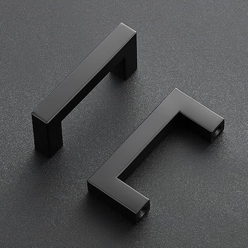 Vista 34 de Ravinte Paquete de 10 tiradores cuadrados de gabinete de 10 pulgadas, manijas negras de gabinete de cocina, accesorios de cocina negro mate