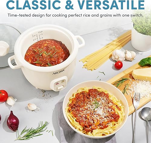 Miniatura 3 de AROMA CoreCoat - Olla arrocera estilo olla con control de un solo toque y revestimiento de cerámica antiadherente (6 tazas cocidas, 3 tazas sin