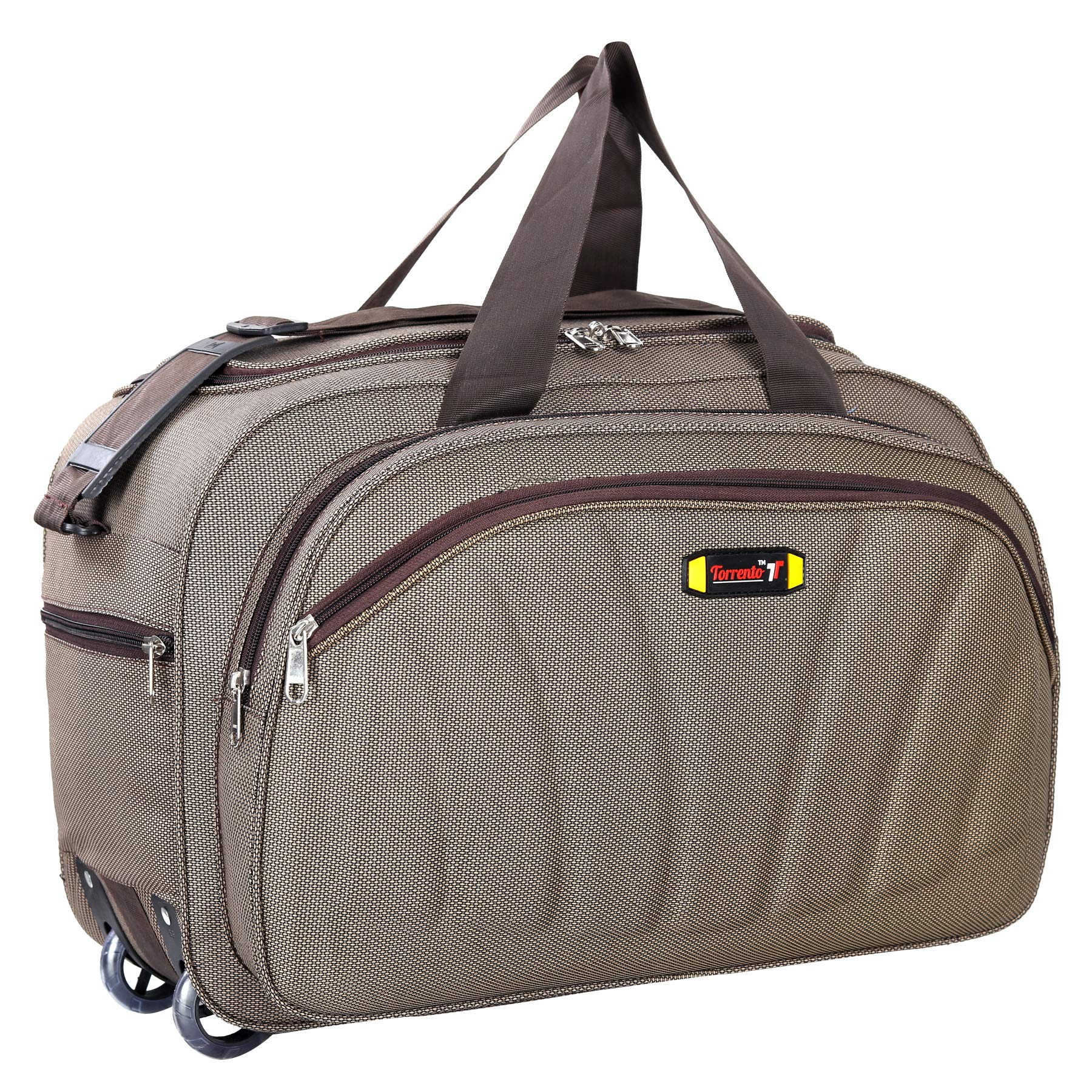 Fabric Trolley Duffle Bag (TBT2L126_Brown)-image-1
