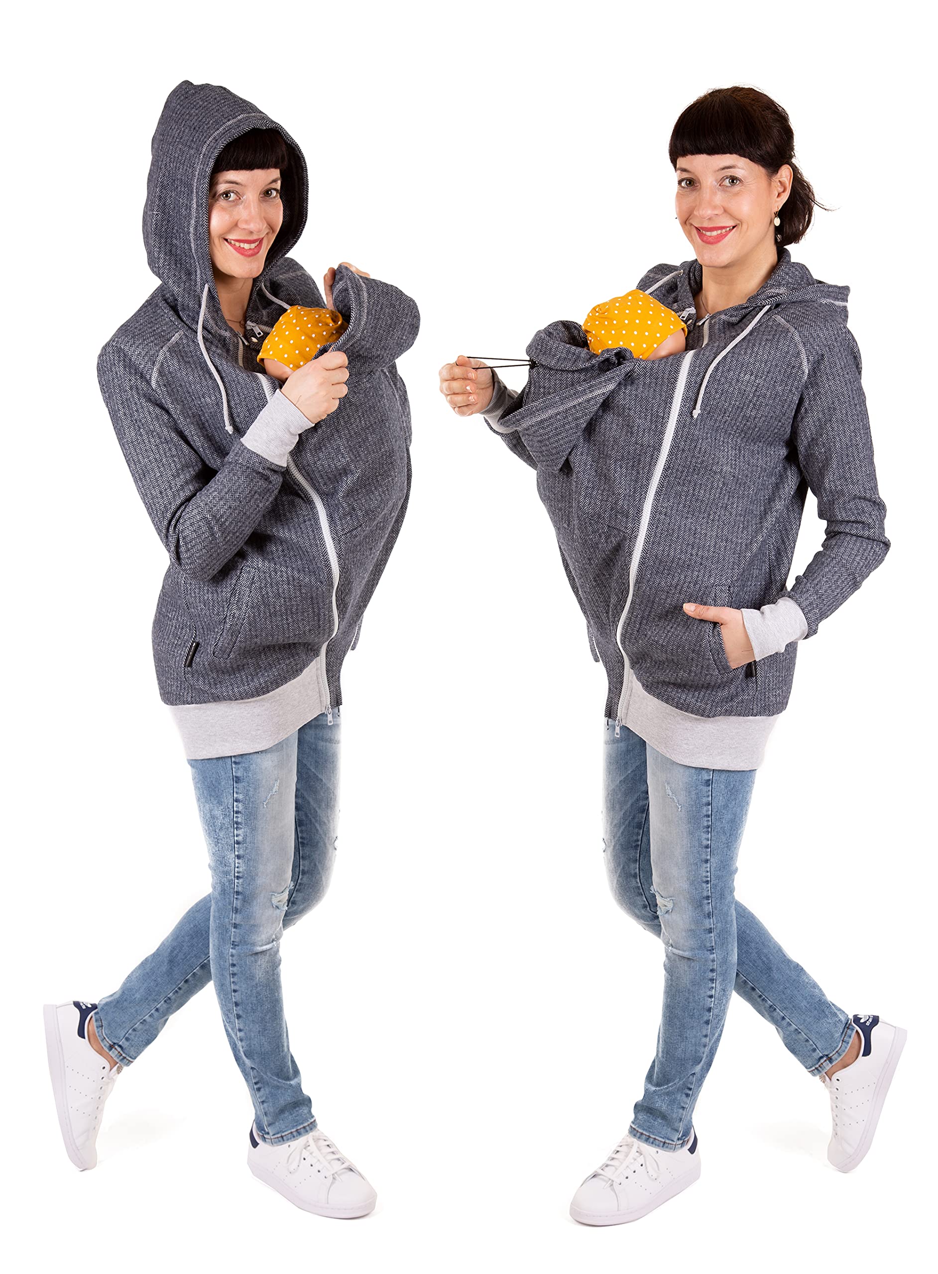 Viva la Mama 3in1 leichte Tragejacke für Mama und Baby, Umstandsjacke - Cleo