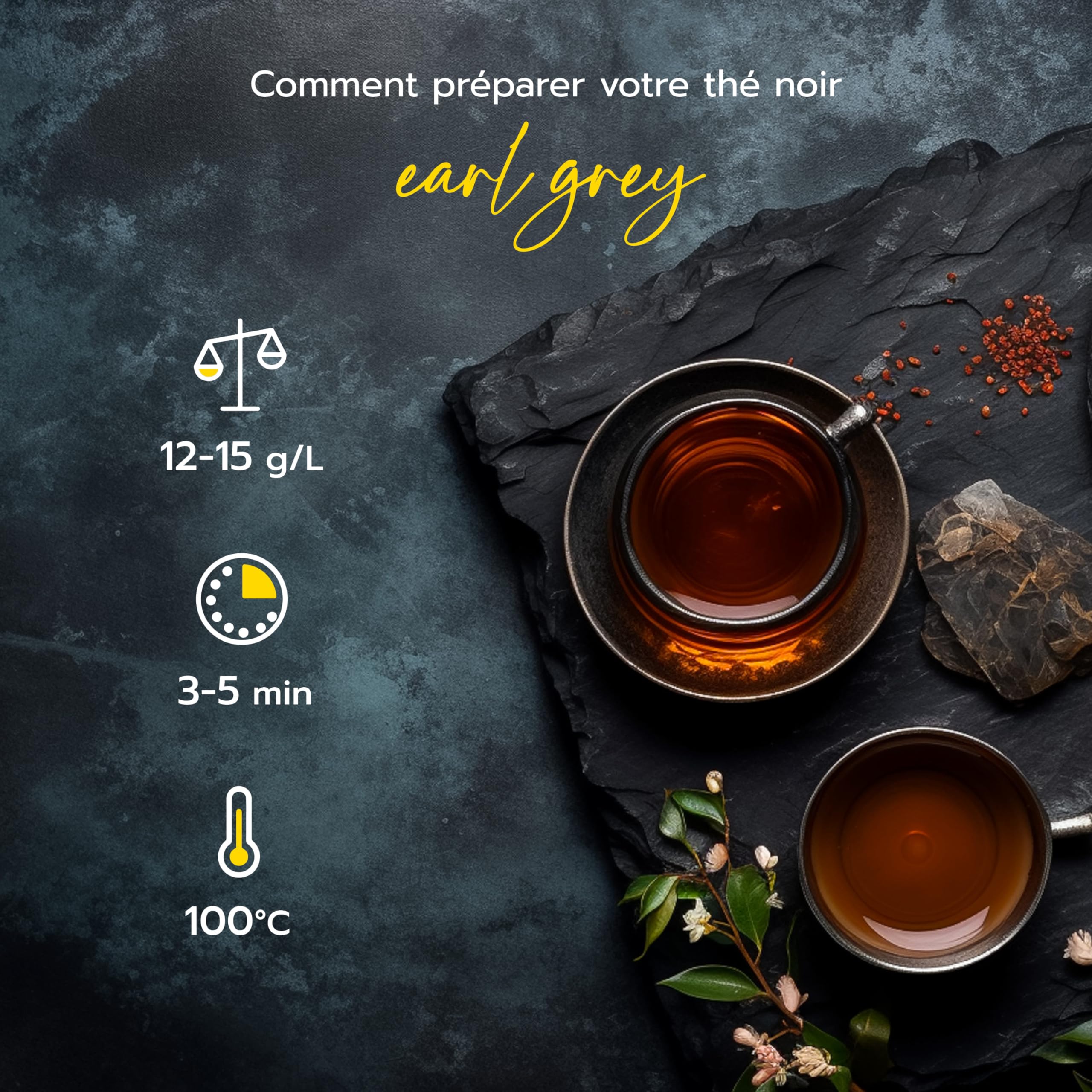 Matsue Tea - Earl Grey - Thé noir en vrac - Bergamote - Qualité Premium - Feuilles de Thé Ramassées à la Main - 250 g