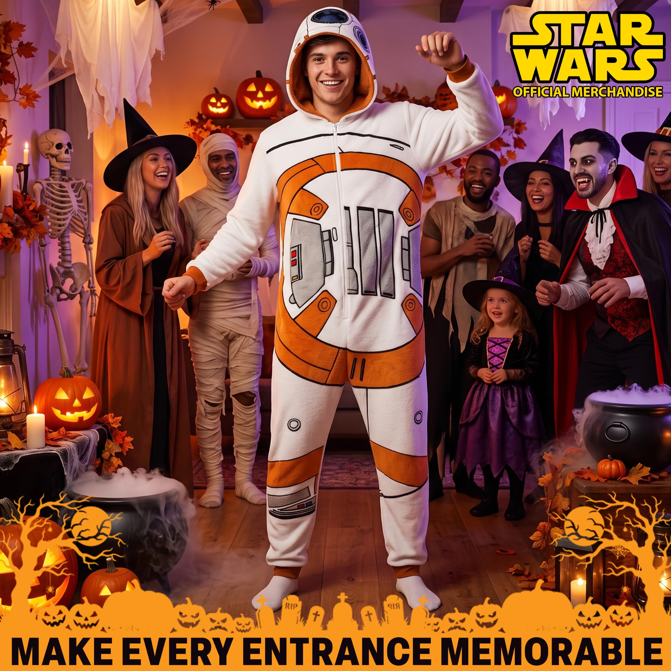 Get Trend Star Wars Onesie kombinezon dla dorosłych, M-2XL Pj kombinezon na