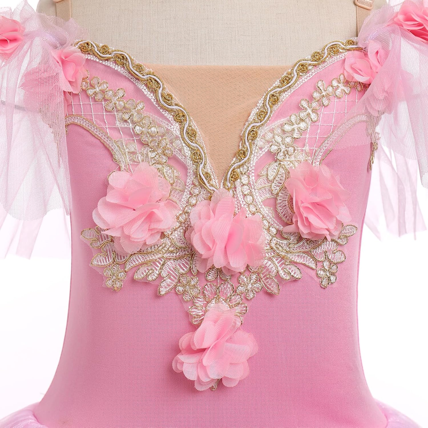 Ballerina Dress for Girl Off Shoulder Ballet Dance Maxi Tulle Tutu Princess Halloween Christmas Swan Lake Outfits