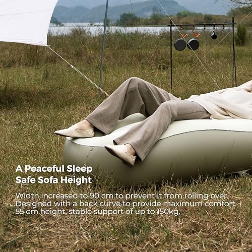 Miniatura 6 de HOTO Paquete de colchón de aire Queen con sofá autoinflable