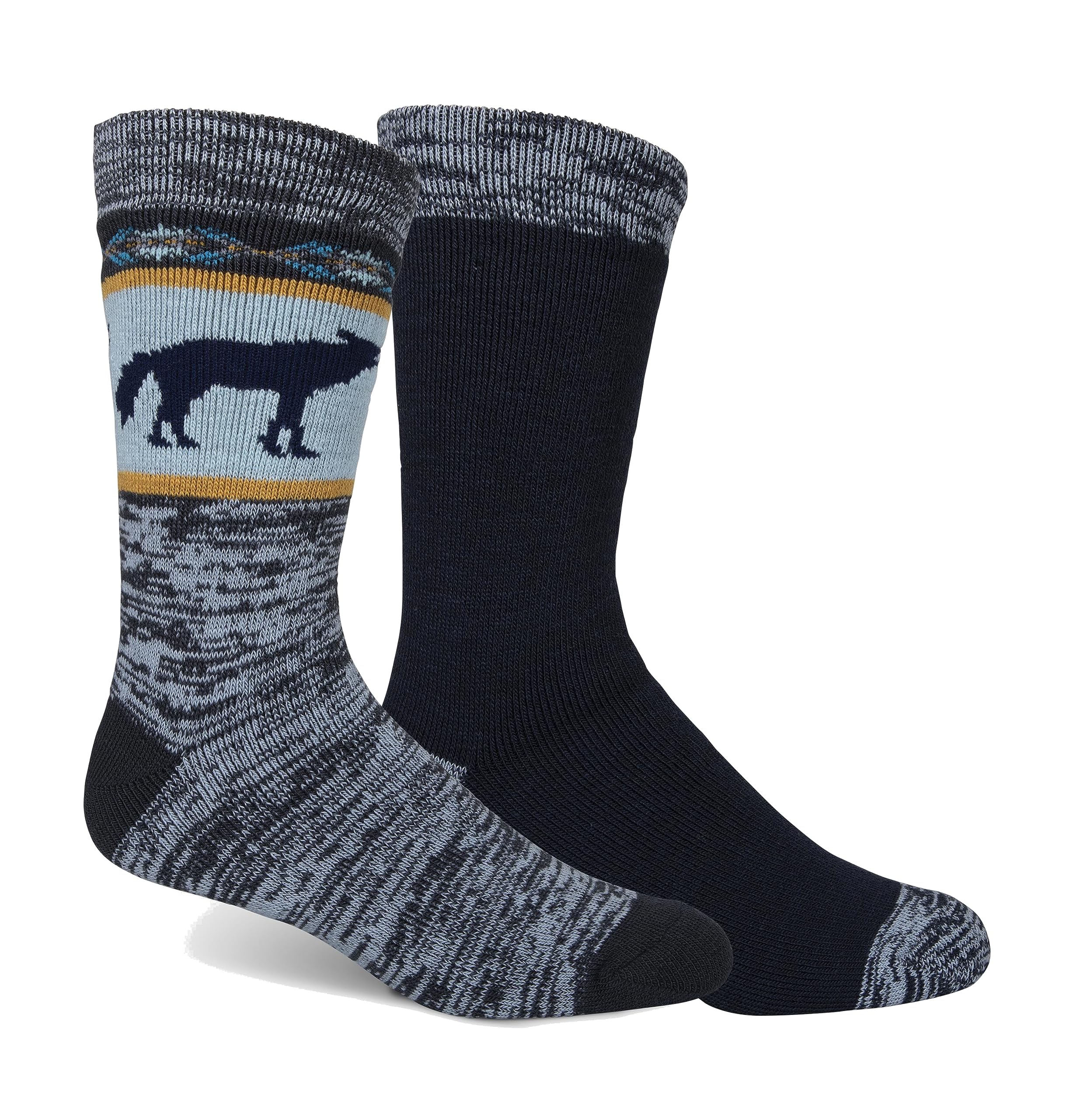 Columbia Herren Thermo-Socken, mittelschwer, 2 Paar, Marineblau, Herrenschuh 39-47, Marineblau, 37.5-46 EU