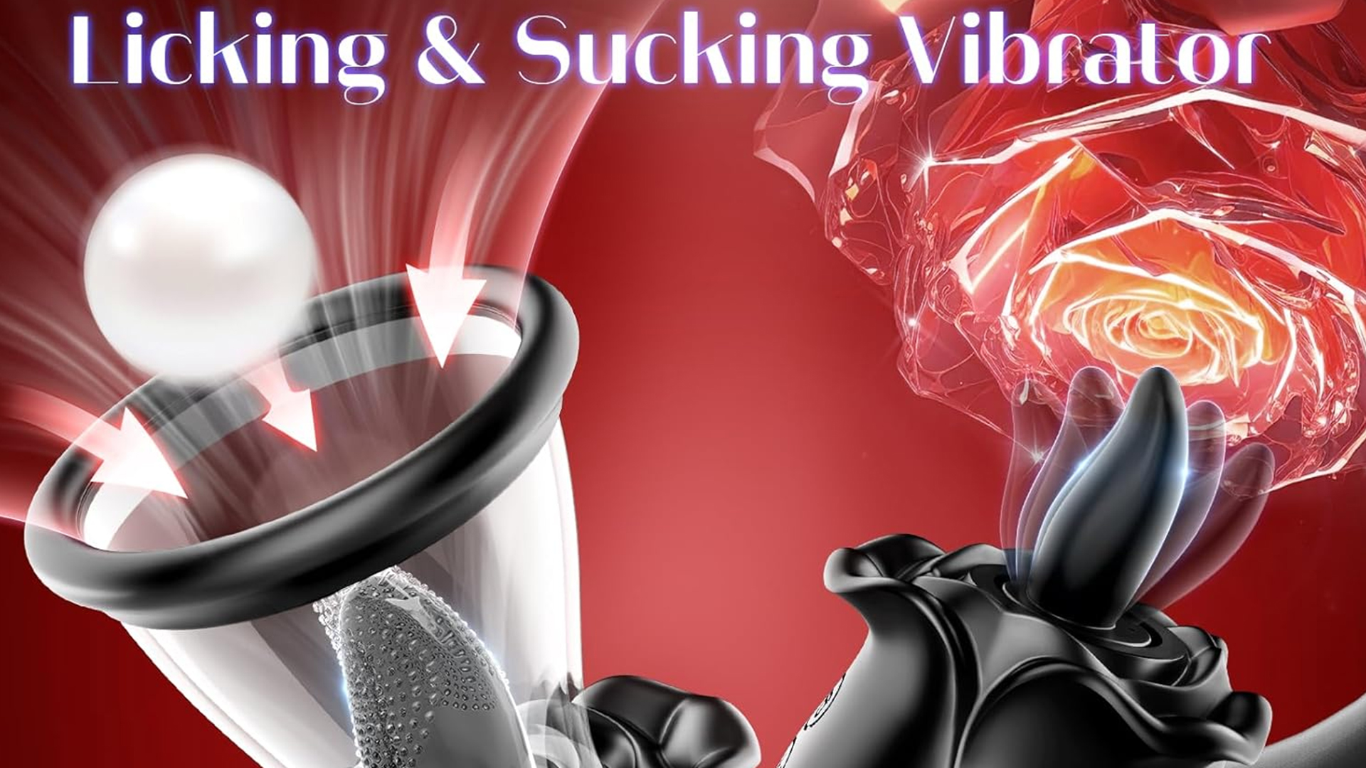 Watch Rose Sex Toy 2 in 1 Sucking &Licking Black Rose Vibrator on Amazon  Live