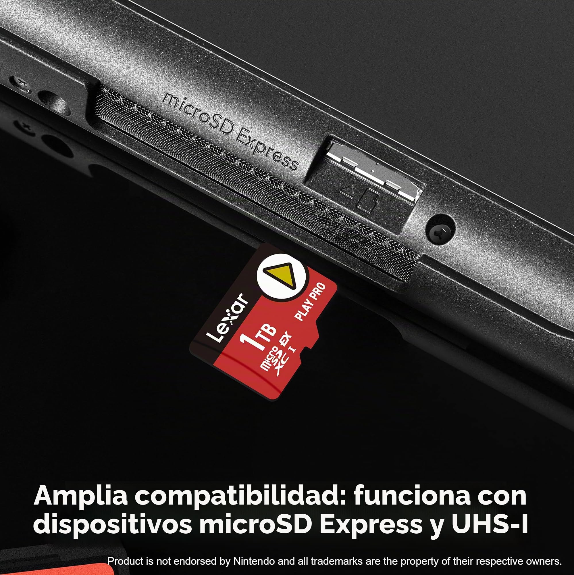 Lexar - Tarjeta microSD Express Play Pro, UHS-I, C10, U3, V30, Full HD, vídeo 4K, hasta 900/600 MB/s, Compatible con Nintendo Switch 2, ASUS ROG Ally, Steam Deck, Dispositivos de Juego | Compatible con Nintendo Switch 2, compatible con dispositivos UHS-I/