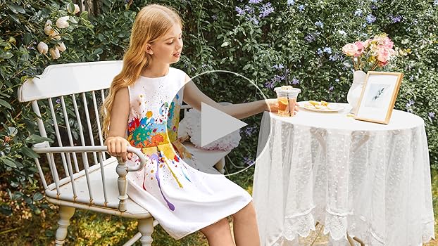 Amazon.com: 21KIDS Creative Art Colorful Print Girls Casual