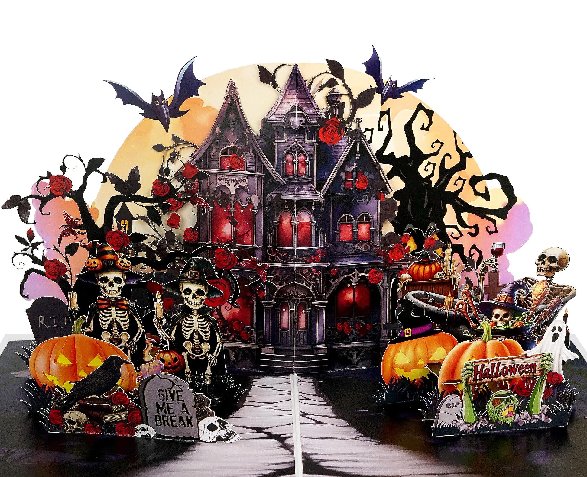 Halloween Card | Pop Up Haunted Greeting, Birthday Autumn Gift for Family, Friends, Children (Size 15x20 cm – Halloween Castle)
