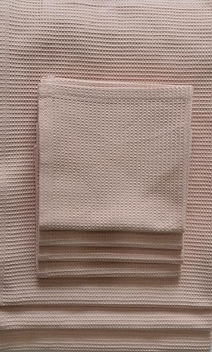 Miniatura 2 de Juego de toallas de baño de algodón orgánico con certificación GOTS, rubor perlado, súper absorbente y de secado rápido, sin suavizantes, respetuoso