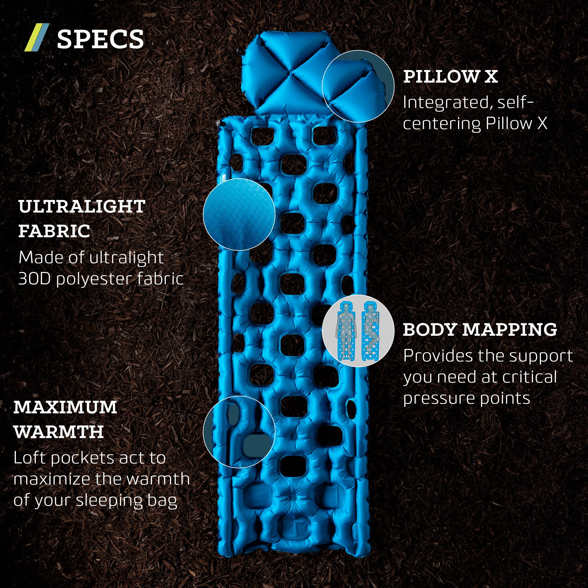 Klymit Inertia Ozone Sleeping Pad, Lightweight Lofted Camping Air