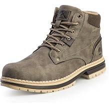 CC-Los Mens Winter Snow Boots with Sherpa Fleece Lining Waterproof Slip-Resistant Insulated