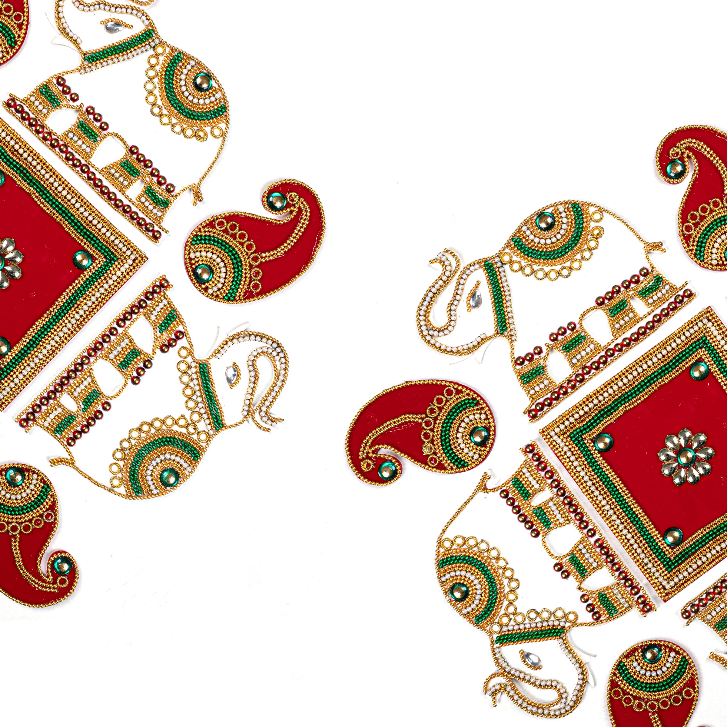 Tarini Gallery Floor Rangoli Acrylic Handcrafted Indian Traditional Home Décor for Diwali Festival Wedding Party Wall Interior Decoration and Gifting (White Elephant) - Image 3