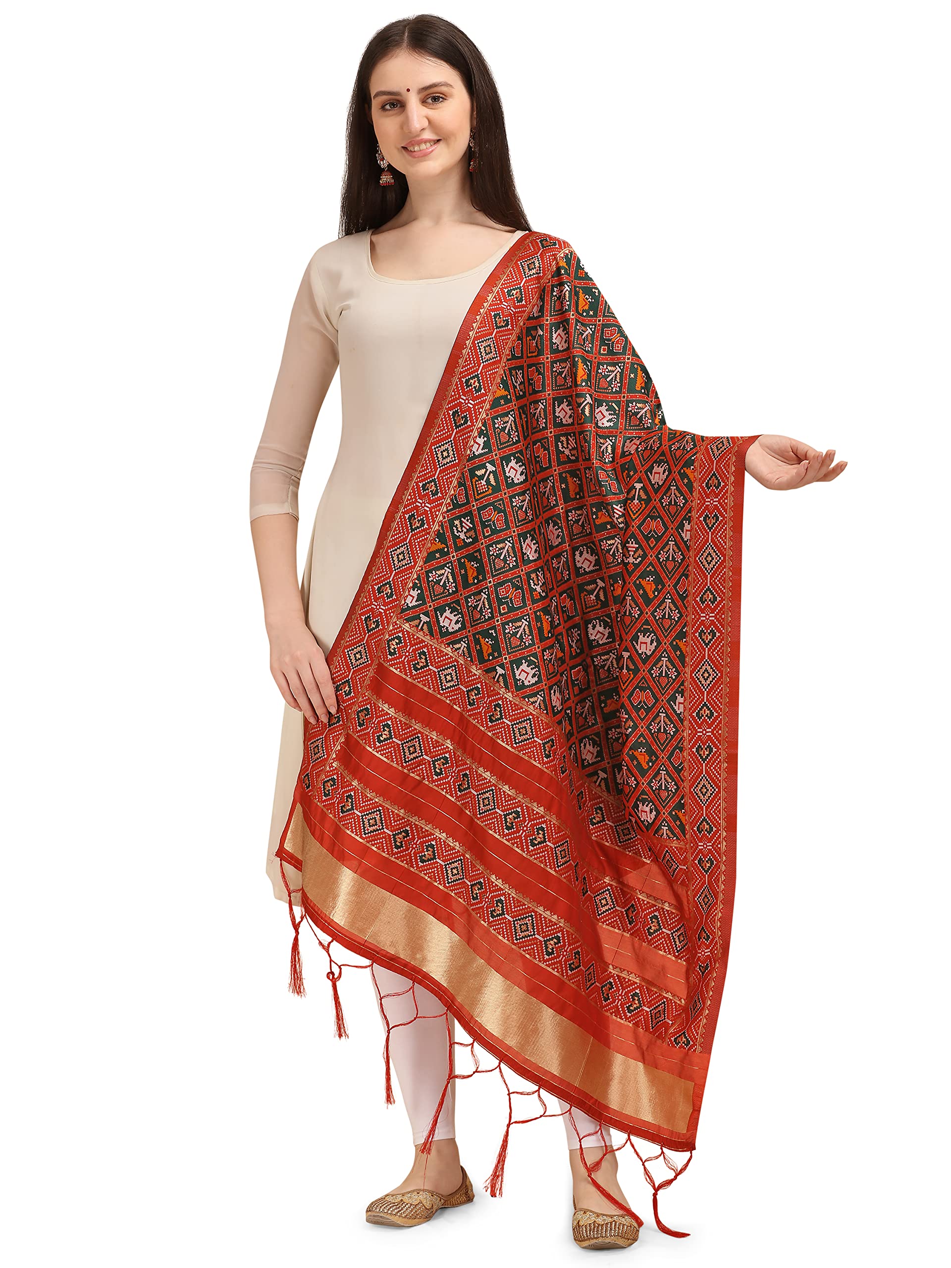 DEVANGI Floral Silk Blend Dupatta