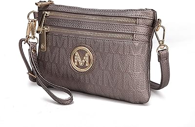 Sponsored Ad - MKF Crossbody Bag for Women, Wristlet Strap – PU Leather Shoulder Handbag – Small Pocketbook Messenger Purs...