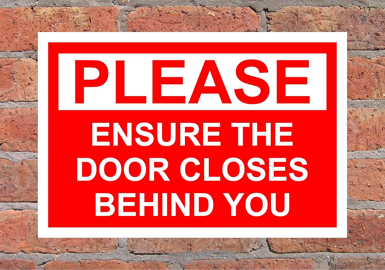 Please Ensure The Door Closes Behind You Correx Safety Sign 300mm x
