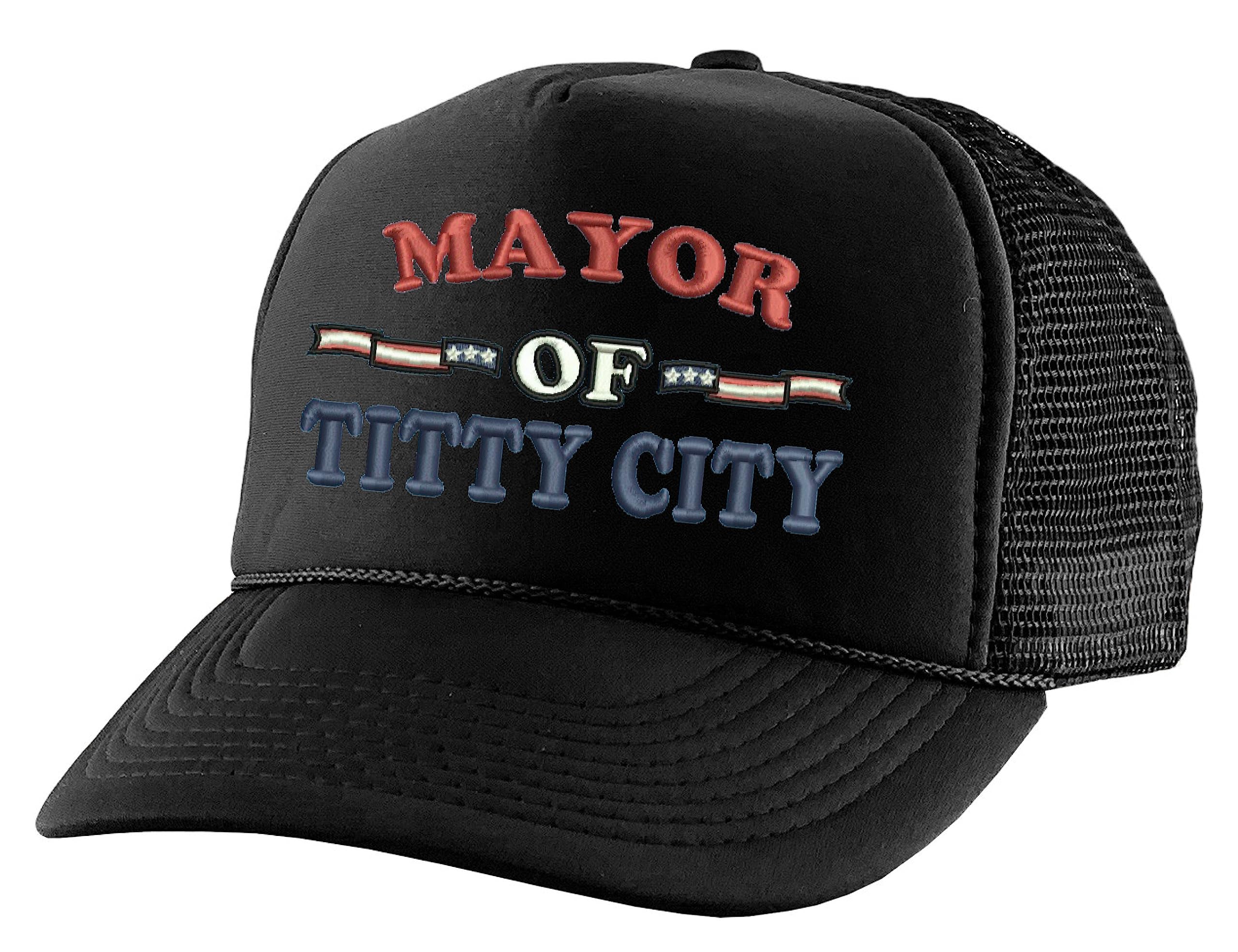 Trucker Hat Mayor of Titty City Funny Snapback Cap
