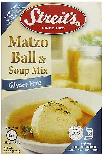 Streits Mezcla de bolas de matzoh sin gluten y mezcla de sopa 45 onzas Streits Mezcla de bolas de matzoh sin gluten y mezcla de sopa 45 onzas