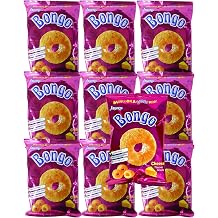 Bongo Puffs Snacks - Delicious & Cheesy Value Pack Of 10 x 28g Favorite Snack Of The Pacific Islanders, Made with Unique Cheddar Cheese Flavor