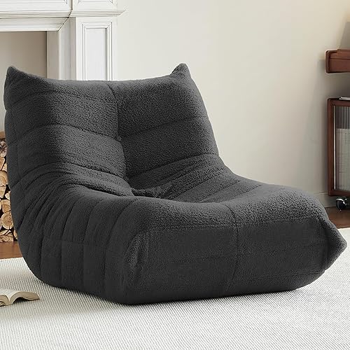 Miniatura 17 de Silla Puf, Silla Puf Fireside Sofá para Adultos, Sillas Puf para Adolescentes con Espuma de Alta Resistencia, Espuma Viscoelástica y Base