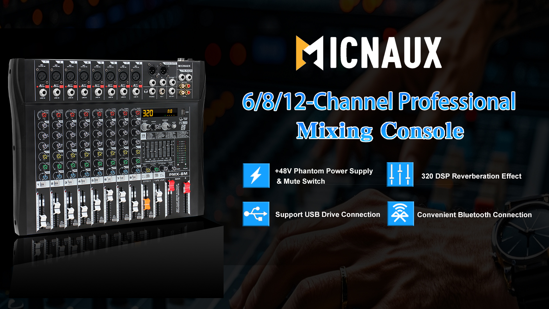 Amazon.com: MICNAUX Audio Mixer 12 Channel Professional