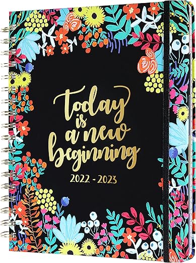 2022 Planner - Planner 2022 Weekly & Monthly, Jan. 2022 - Dec. 2022, 8" x 10", Tabs, Gift Box, Pocket, Luxury Vegan Cardboard, Ruler, Twin-Wire Binding, Thick Paper, 15 Note Pages
