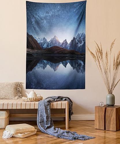 Miniatura 33 de Lunarable Tapiz de girasol tamaño Queen, ramo de ilustraciones inspiradas en la naturaleza abstracta composición retro, colcha colgante de pared,