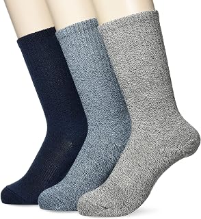 [CO-COS] 靴下 優フィットソックス 3足セット クルー丈 かかと直角×二重底