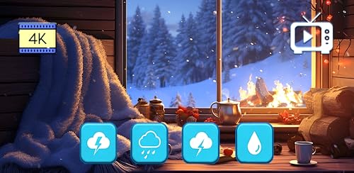Peaceful Christmas Noel– Cozy Xmas Holiday Scenes with Relaxing Festive And Snowfall Ambience & Sleep Timer Fire TV Screensaver – vue 9