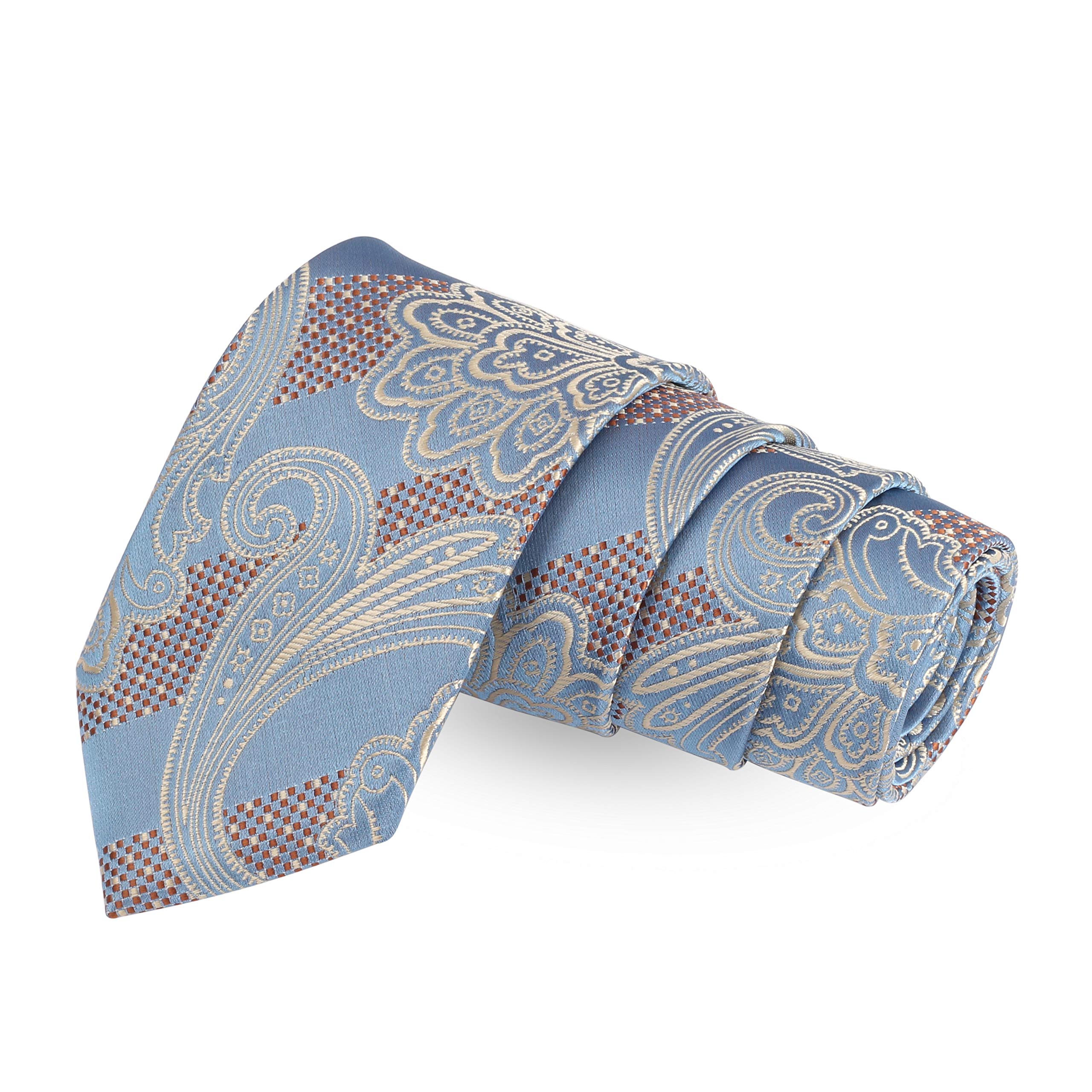 peluche The Graceful Blue Colored Microfiber Necktie For Men-picture-48